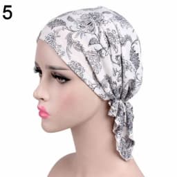 Tube Men Women Sleep Caps Fashion Casual Cotton Hat Bandana Women National Wind Floral Print Turban Chemotherapy Hat