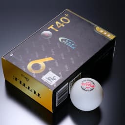 TUTTLE New Material ABS Plastic Ping Pong Balls T40+ ITTF Approved 3 Star Table Tennis Balls for Professional Training 6 PCS/BOX
