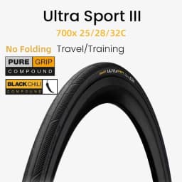 Continental Ultra Sport III Bicycle Road Tire 700 X 25C 28C 32C ULTRASport No Folding Bike Bald Tyre Wire Bead Tire 180 TPI