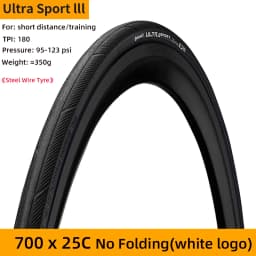 Continental Ultra Sport III Bicycle Road Tire 700 X 25C 28C 32C ULTRASport No Folding Bike Bald Tyre Wire Bead Tire 180 TPI