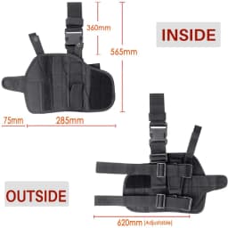 Left Hand & Right Hand Adjustable Universal Waterproof Leg Drop Puttee Leg Thigh Holster with Mag Pouch Holder