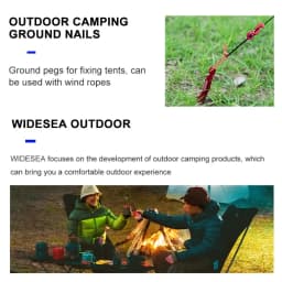 Widesea Camping 16pc/set Tent Pegs Stakes Nails for Hard Snow Floor Outdoor Accessorie Shelter Equipment Supplies Hiking Tourist