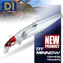 D1 Floating Minnow Fishing Lure Long Casting 120mm/20g 145mm/27g Artificial Hard Baits Wobbler Weight Slider System For Pike