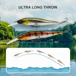 ESFISHING Wobble Hard Lure NAHAN 75mm 7.1g 0-2.4 Dive Fishing Baits Flow Floating Minnow Isca Artificial