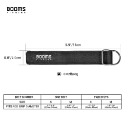 Booms Fishing RB1 Fishing Rod Holder Tie Belt Wrap Straps Suspenders Fastener Neoprene Fishing Tackle Tools Accessories