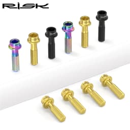 6pcs/bag RISK Bike Stem Bolts Bicycle Handlebar Fixing Screws Titanium Alloy M5x16 M5x18 M5X20 Hex Socket Head