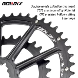 GOLDIX 22/20 Speed Double Chainring 50-34T 52-36T 53-39T Direct Mount Chainwheel for 20/22 Speed Road Bike Crank