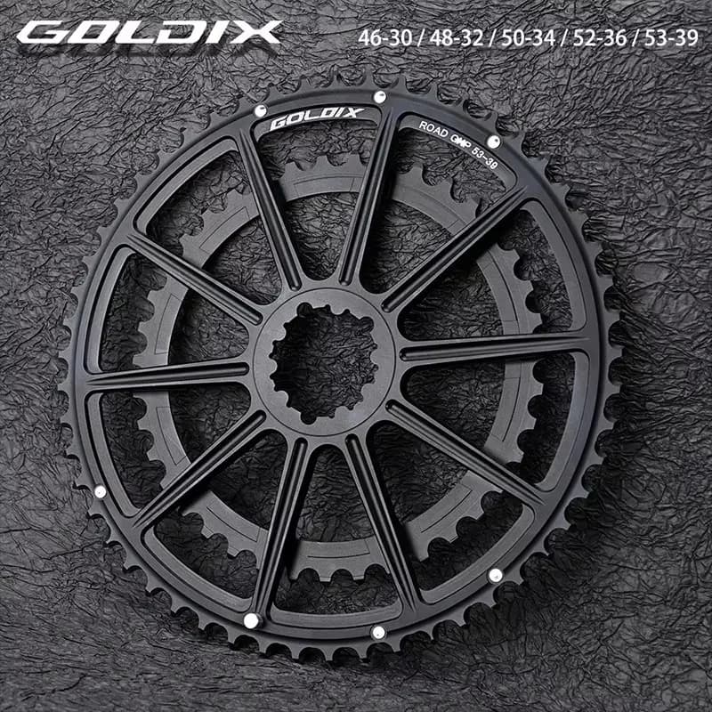 GOLDIX 22/20 Speed Double Chainring 50-34T 52-36T 53-39T Direct Mount Chainwheel for 20/22 Speed Road Bike Crank