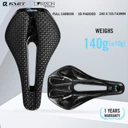 RYET 3D Printed Bicycle Saddle Ultralight Carbon saddle 135/143mm 105g Bike Saddle for MTB Gravel Road Bike Seat bicycle parts