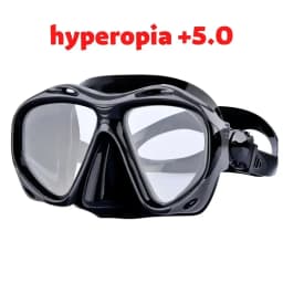 Farsighted Presbyopia Diving Mask with Tempered Glass Lenses, Reading Hyperopia Dive Gear for Men Women, +2.0 to +5.0