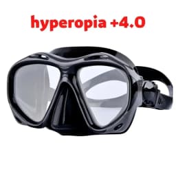Farsighted Presbyopia Diving Mask with Tempered Glass Lenses, Reading Hyperopia Dive Gear for Men Women, +2.0 to +5.0
