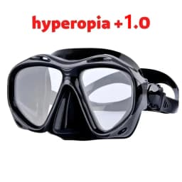 Farsighted Presbyopia Diving Mask with Tempered Glass Lenses, Reading Hyperopia Dive Gear for Men Women, +2.0 to +5.0