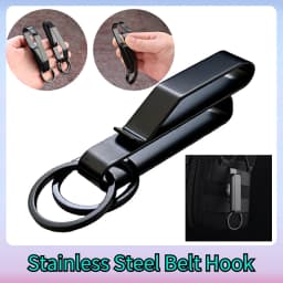 Steel Belt Hook Carabiner Car Keychain Belt Hanger Bottle Hook Camp Water Holder Tactical Outdoor EDC Buckle Tool