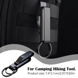 Steel Belt Hook Carabiner Car Keychain Belt Hanger Bottle Hook Camp Water Holder Tactical Outdoor EDC Buckle Tool