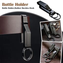 Steel Belt Hook Carabiner Car Keychain Belt Hanger Bottle Hook Camp Water Holder Tactical Outdoor EDC Buckle Tool