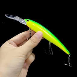 1pc 16.5cm 21g 6# Hook Deep Diving Large Minnow Wobbler Lure Artificial Hard Bait Crankbait Bass Pike Walleye Perch Fishing Gear