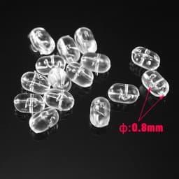 MNFT 100PCS Fishing Beads Transparent Clear Oval Double Cross Hole Beads Sabiki Rig 3 Way Connector Fishing Accessories