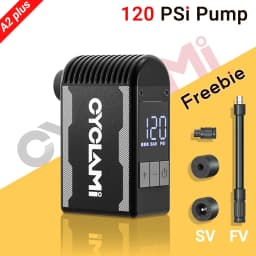 CYCLAMI A2S 120 PSI Mini Electric Pump Portable Bicycle Cordless Air Inflator Presta Schrader Valve FV AV Cycling MTB Road Bike