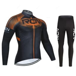 Rvouei Mens Autumn Long Sleeve New Racing MTB Spring Long Cycling Jersey Set Bike Cycling Bicycle Clothing Uniform Ropa Ciclismo