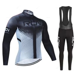 Rvouei Mens Autumn Long Sleeve New Racing MTB Spring Long Cycling Jersey Set Bike Cycling Bicycle Clothing Uniform Ropa Ciclismo