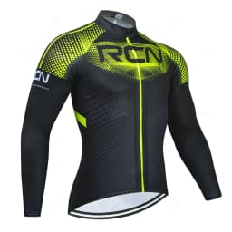 Rvouei Mens Autumn Long Sleeve New Racing MTB Spring Long Cycling Jersey Set Bike Cycling Bicycle Clothing Uniform Ropa Ciclismo