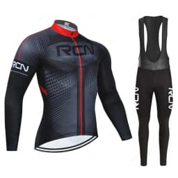 Rvouei Mens Autumn Long Sleeve New Racing MTB Spring Long Cycling Jersey Set Bike Cycling Bicycle Clothing Uniform Ropa Ciclismo