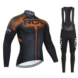 Rvouei Mens Autumn Long Sleeve New Racing MTB Spring Long Cycling Jersey Set Bike Cycling Bicycle Clothing Uniform Ropa Ciclismo