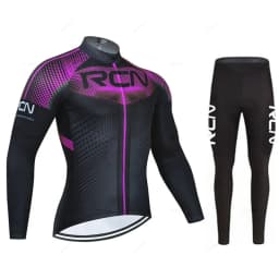 Rvouei Mens Autumn Long Sleeve New Racing MTB Spring Long Cycling Jersey Set Bike Cycling Bicycle Clothing Uniform Ropa Ciclismo