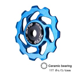 ZTTO 11T MTB Bicycle Rear Derailleur Jockey Wheel Ceramic Bearing Pulley AL7075 CNC Road Bike Guide Roller Idler 4mm 5mm 6mm