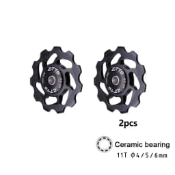 ZTTO 11T MTB Bicycle Rear Derailleur Jockey Wheel Ceramic Bearing Pulley AL7075 CNC Road Bike Guide Roller Idler 4mm 5mm 6mm