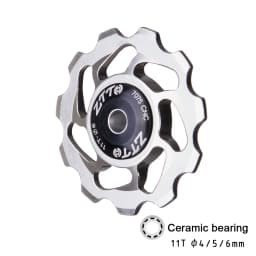 ZTTO 11T MTB Bicycle Rear Derailleur Jockey Wheel Ceramic Bearing Pulley AL7075 CNC Road Bike Guide Roller Idler 4mm 5mm 6mm