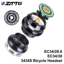 ZTTO 3434S MTB Bike Road Bicycle Headset 34mm EC34 CNC 1 1/8 28.6 Straight Tube fork Internal 34 Conventional Threadless Headset