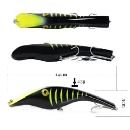 ALASICKA 140mm 42g 1pcs Zalt Pike Undberg Stalker Musky Muskie Pike Bass Lure Bait Wobbler 3D Eyes Floating Crank Jerk Troll