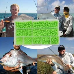 400/900 pieces bait olive beads fluorescent night light plastic bait bead set with anti-collision beads and protective beads