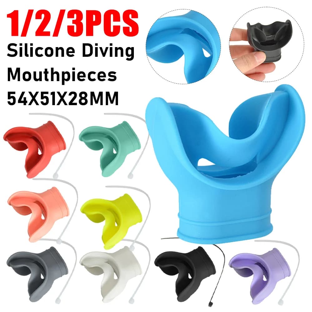 1/2/3PCS Silicone Snorkel Mouthpiece Diving Regulator Mouthpiece Cover Deep Snorkeling Underwater Mouthpieces For Water Sports