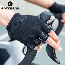 ROCKBROS Cycling Gloves Bike Shockproof Half Finger Gloves Breathable Anti-shock Bike Short Gloves Summer High Elasticity Gloves