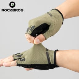ROCKBROS Cycling Gloves Bike Shockproof Half Finger Gloves Breathable Anti-shock Bike Short Gloves Summer High Elasticity Gloves