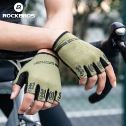 ROCKBROS Cycling Gloves Bike Shockproof Half Finger Gloves Breathable Anti-shock Bike Short Gloves Summer High Elasticity Gloves