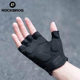 ROCKBROS Cycling Gloves Bike Shockproof Half Finger Gloves Breathable Anti-shock Bike Short Gloves Summer High Elasticity Gloves