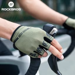 ROCKBROS Cycling Gloves Bike Shockproof Half Finger Gloves Breathable Anti-shock Bike Short Gloves Summer High Elasticity Gloves