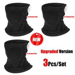 1pc/2pcs/3pcs Unisex Winter Breathable Warm Ski Mask Bike Motorcycle Half Face Mask Scarf Outdoor Hiking Fishing Cycling Mask