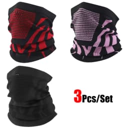 1pc/2pcs/3pcs Unisex Winter Breathable Warm Ski Mask Bike Motorcycle Half Face Mask Scarf Outdoor Hiking Fishing Cycling Mask