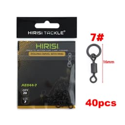 Hirisi 20 Piece Carp Fishing Swivels Snaps with Solid Ring Quick Change Fishing Hook Swivels AE044 Fishing Accessories
