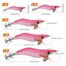 1 PC New Wooden Shrimp Bait with High-Intensity Luminous Effect, Equipped with Lead Pendant and Double-Layer Squid Hook