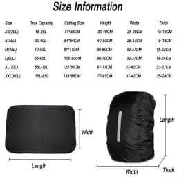 GOBYGO Reflective Waterproof Backpack Rain Cover Safety Light Rain Cover Case Bag Hiking Sport Night Cycling Outdoor Camping