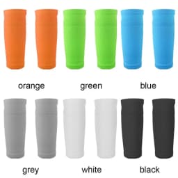1Pair Sports Soccer Shin Guard Pad Sleeve Sock Leg Support Football Compression Calf Sleeve Shinguard for Adult Teens Children