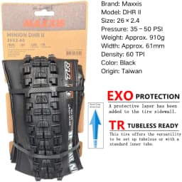 Maxxis Minion DHR (M327ru) 26/27.5/29 Inch, Downhill Folding Tire For Mountain Bike, More Wear-resistant And Stronger Cornering