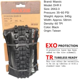 Maxxis Minion DHR (M327ru) 26/27.5/29 Inch, Downhill Folding Tire For Mountain Bike, More Wear-resistant And Stronger Cornering