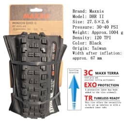 Maxxis Minion DHR (M327ru) 26/27.5/29 Inch, Downhill Folding Tire For Mountain Bike, More Wear-resistant And Stronger Cornering