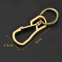 Titanium Heavy Duty Carabiner Keychain EDC Quick Release Hooks With Titanium Key Ring